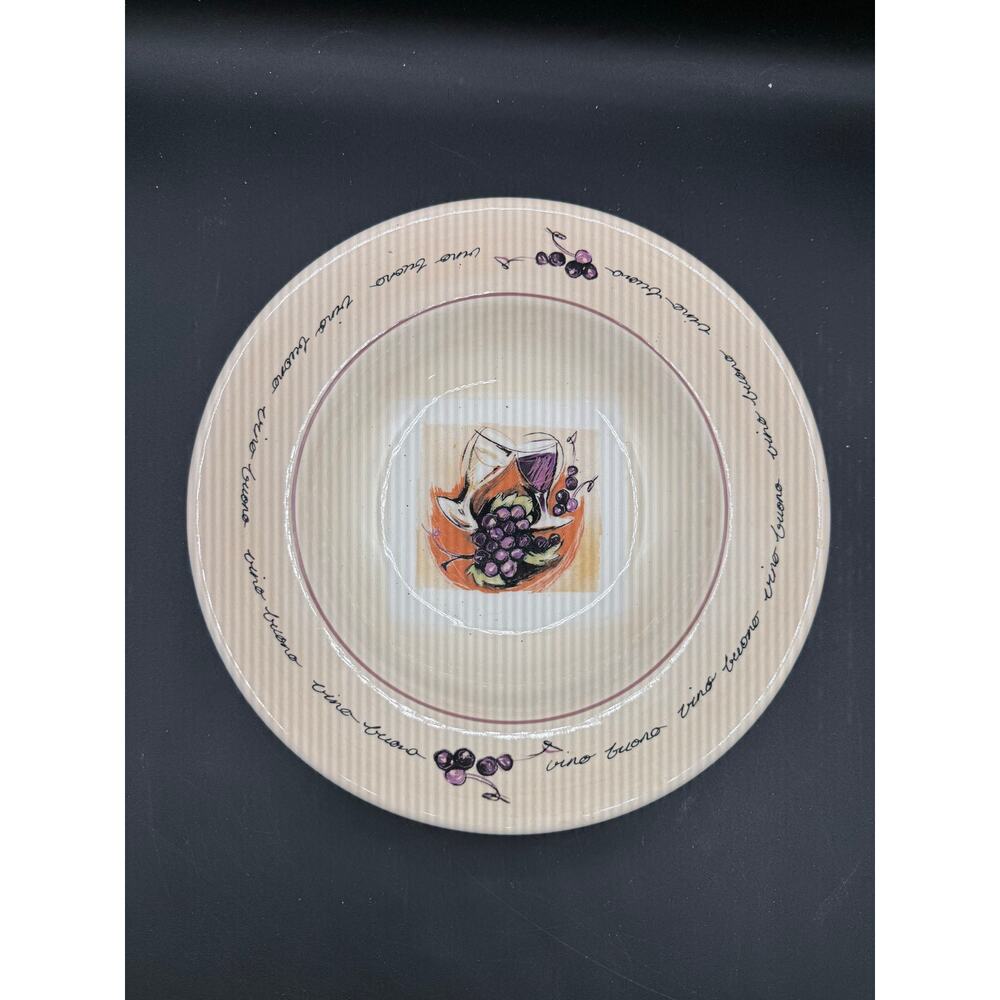 Stokes Sur La Table “Buono Vino” Single Bowl – Wine Grapes Purple